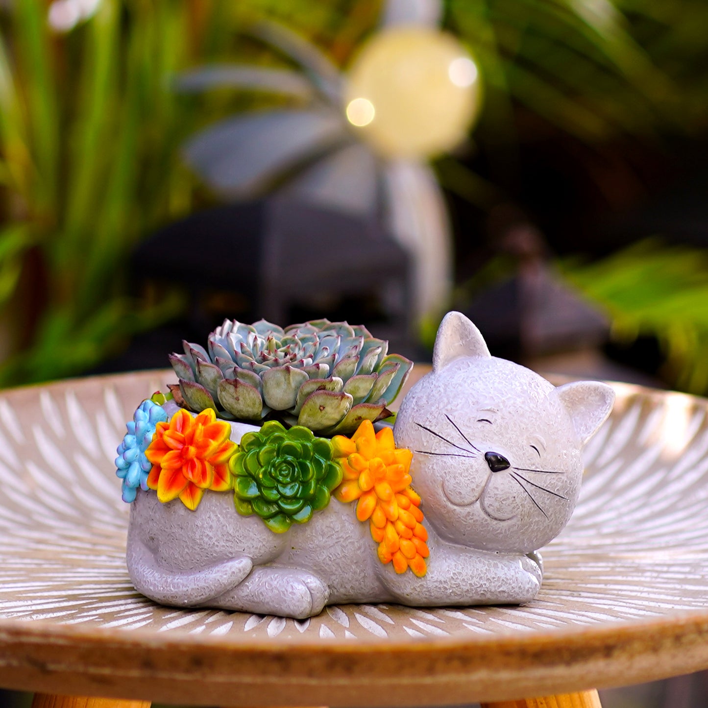 Nacome Cat Succulent Flower Plant Pots: Cute Planters for Outdoor Outside Office Decor Small Plants Cactus Live for Garden Home Desk Indoor – Plant Lovers Gifts for Mom/Women/Grandma