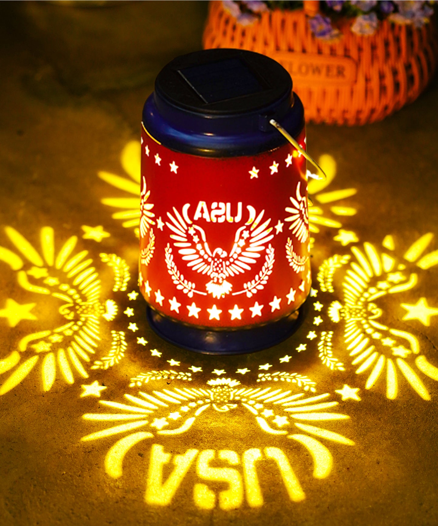 Nacome Eagle Solar Lanterns for Garden Decor: Waterproof Hanging Metal Decoration with LED Lights for Yard Lawn Porch Patio Landscape Pathway โ Birthday Gifts for Mom Grandma Women