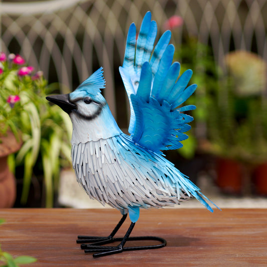 Nacome Blue Jay for Yard Art Statues: Garden Sculptures & Statues Clearance Lawn Decor for Patio Balcony Front - Gifts for Mom Grandma