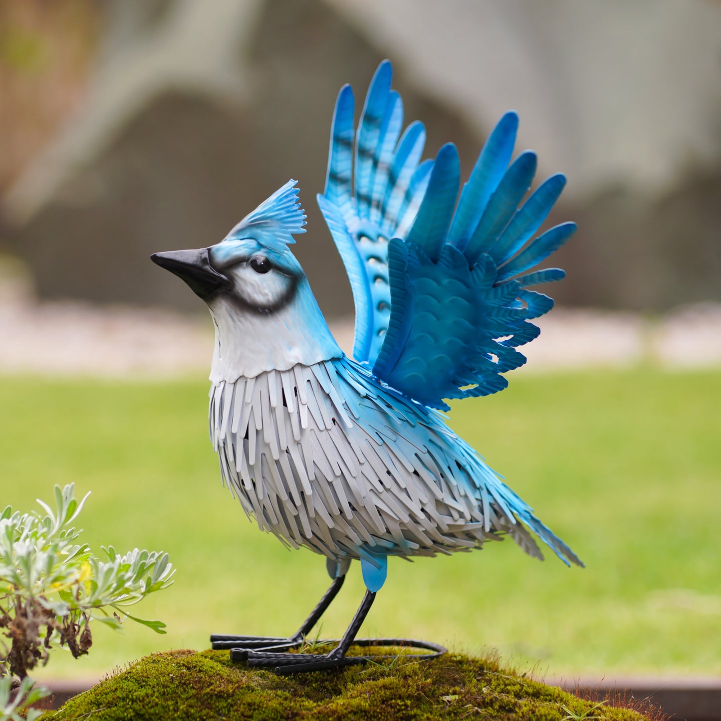 Nacome Blue Jay for Yard Art Statues: Garden Sculptures & Statues Clearance Lawn Decor for Patio Balcony Front - Gifts for Mom Grandma