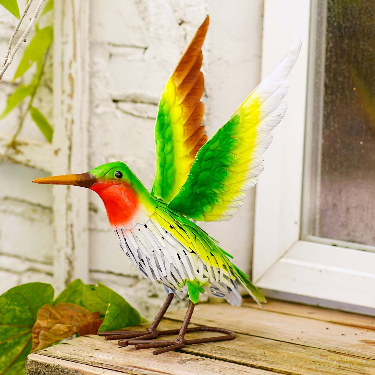 Nacome Metal Hummingbird Statues for Garden Decor: Outdoor Sculptures Clearance Lawn Ornaments for Patio Balcony Front Backyard - Unique Gifts for Grandma Mom
