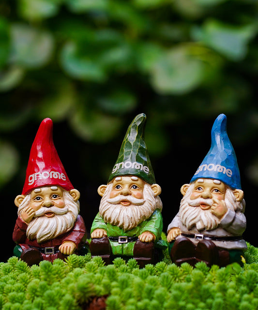 Nacome Gnomes Statues for Garden Decor: Outdoor Sculptures Funny Naughty Decorations Figurines for Outside Ornaments Yard Art Lawn Porch Patio Balcony - Gifts for Mom Women Grandma Men [3 Pack]