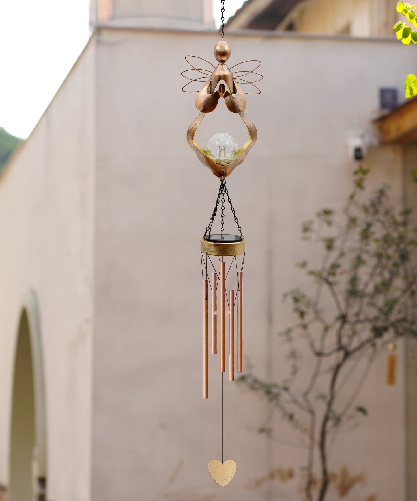 Nacome Solar Angel Wind Chimes Decor: Birthday Gifts for Mom Grandma - Outdoor Lights for Garden Yard Patio Porch
