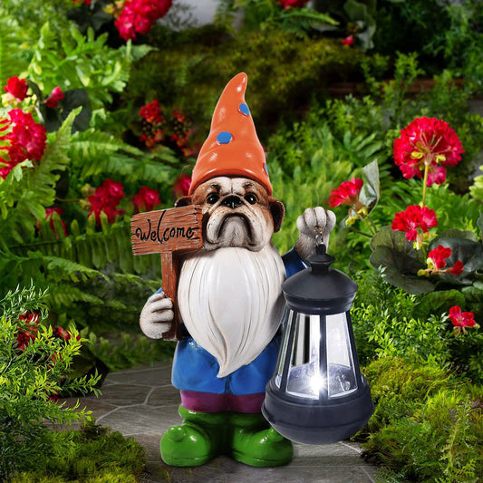 Solar Dog Statues for Garden Decor: Outdoor Sculptures for Clearance Lights for Outside Lawn Ornaments Porch Patio Balcony Yard Home – Birthday Gifts for Mom Grandma Women